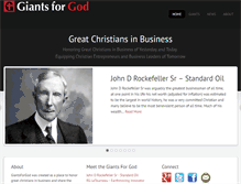 Tablet Screenshot of giantsforgod.com